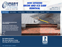 Tablet Screenshot of johnsguttercleaning.com
